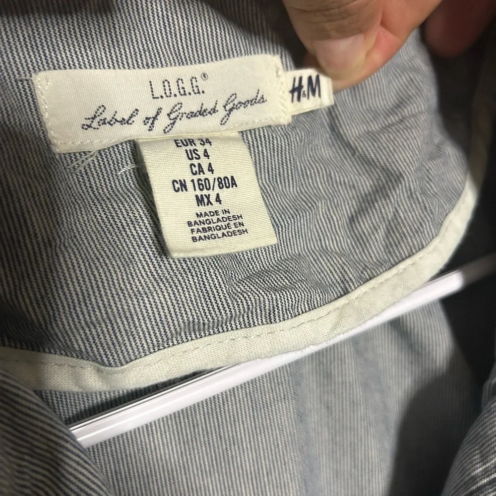 Label of Graded Goods by H&M Women’s Utility Jacket Casual Fit Size 4 Cotton - Picture 5 of 10